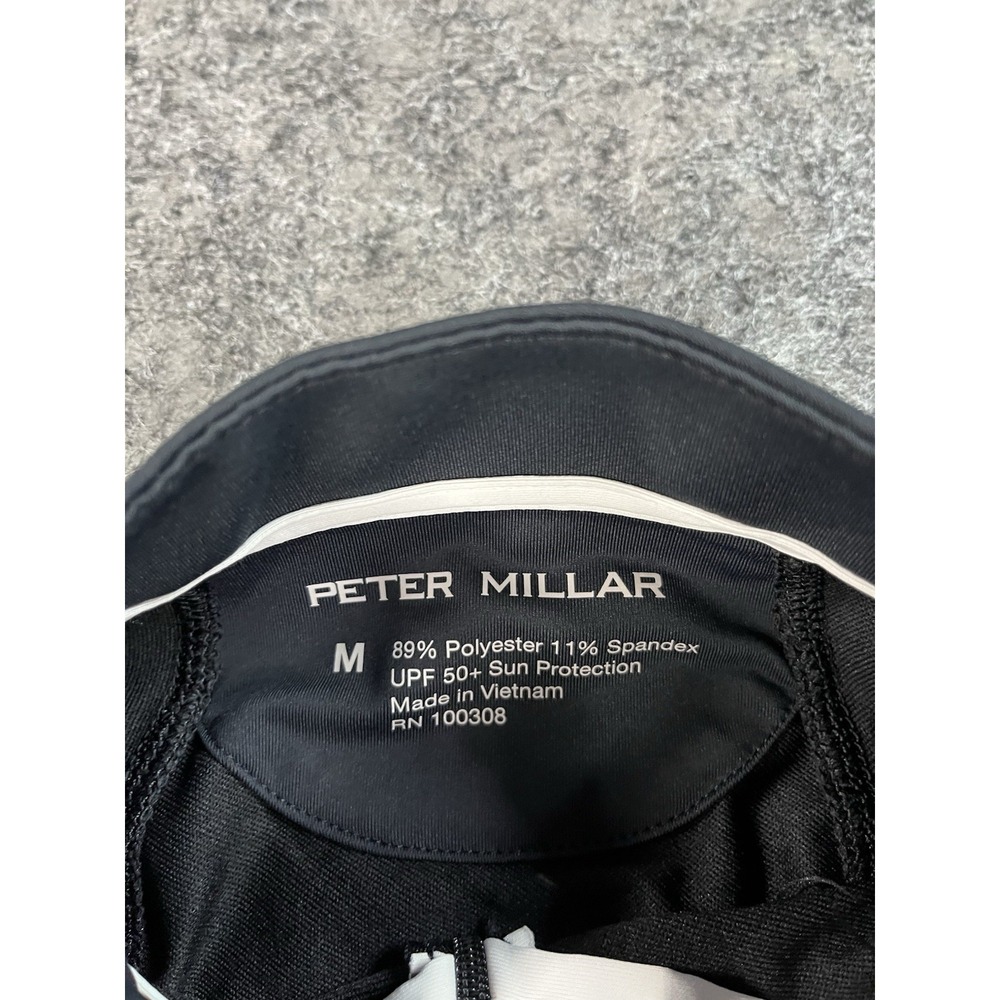 Peter Millar Quarterzip Pullover Womens Medium Black Golf UPF Lightweight EUC - Picture 5 of 10